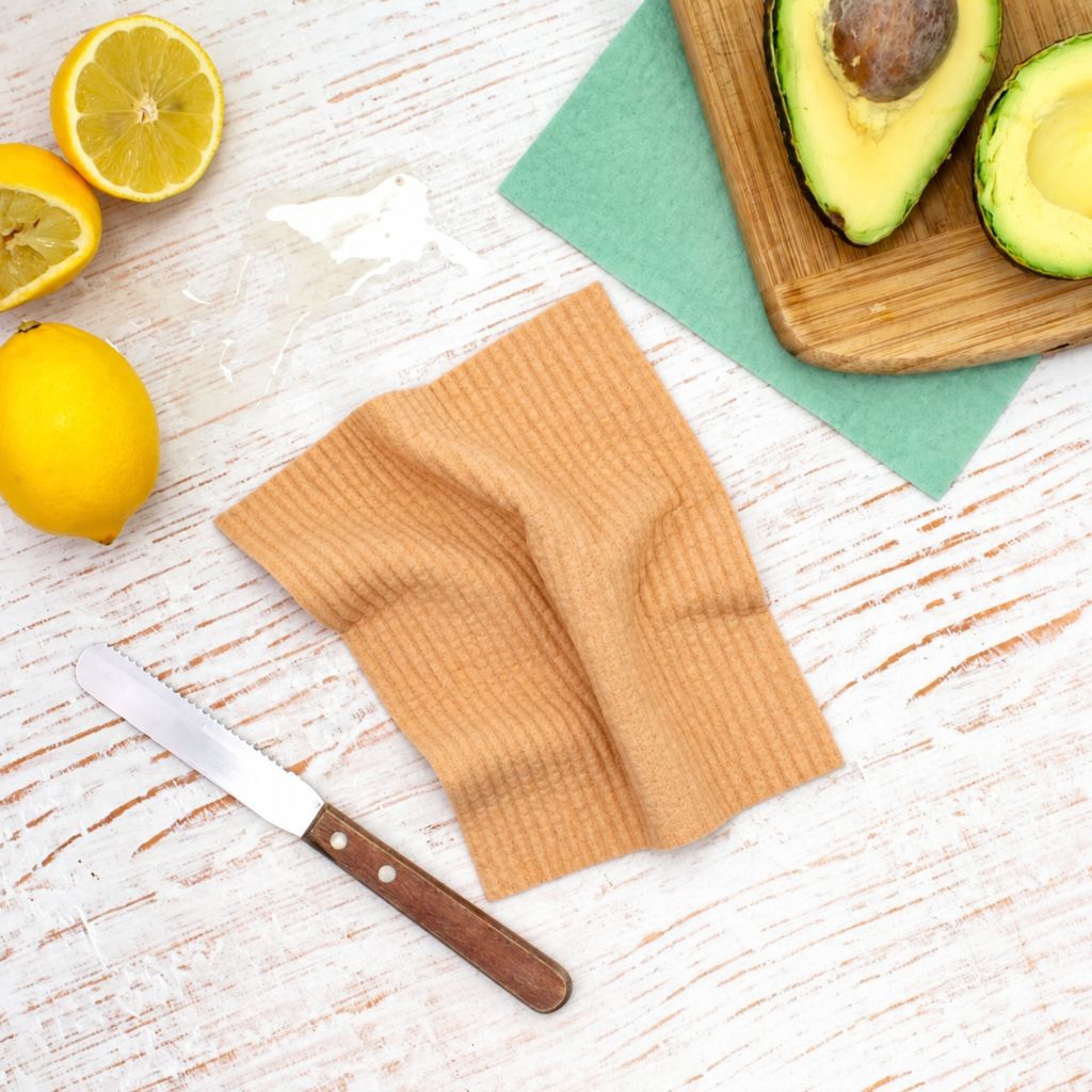 Go-For-Zero-Australia-Retrokitchen-Australia-Organic-Cellulose-Dishcloth-2-Pack-Autumn-Light-Orange