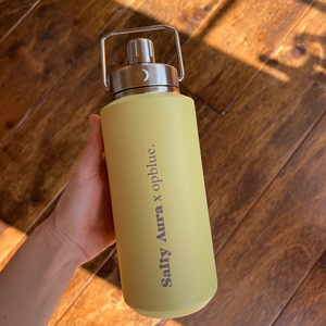 Go-For-Zero-Australia-Salty-Aura-Australia-Insulated-Drink-Bottle-950ml-Pastel-Yellow-Lid-Styled