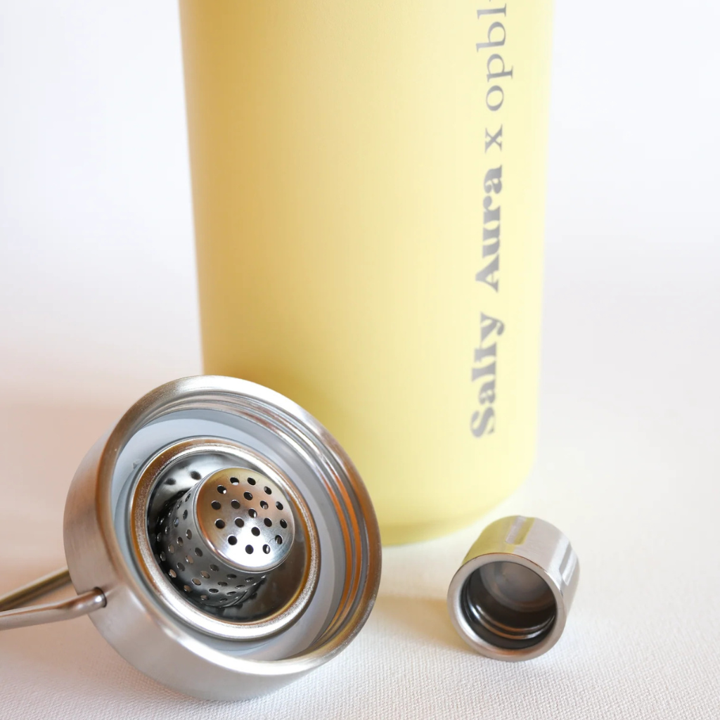Go-For-Zero-Australia-Salty-Aura-Australia-Insulated-Drink-Bottle-950ml-Pastel-Yellow-Lid