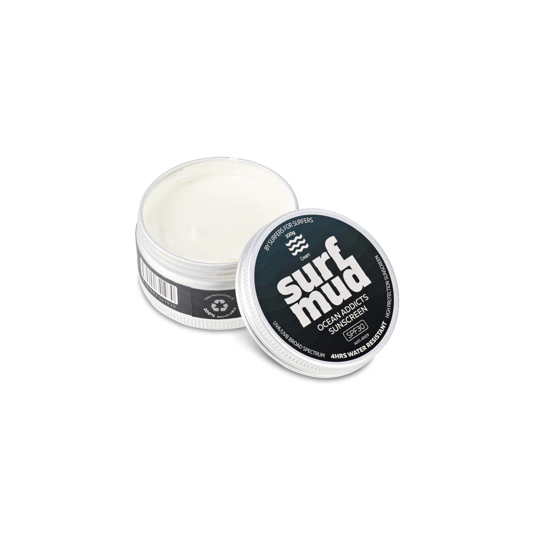 Go-For-Zero-Australia-Surfmud-Australia-Ocean-Addicts-Sunscreen-SPF30-100g-Open