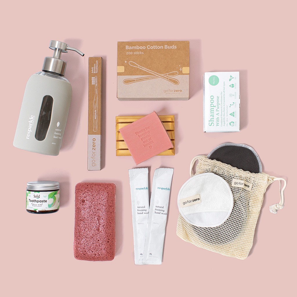Go-For-Zero-Australia-Zero-Waste-Bathroom-Pack-Pink-Clay