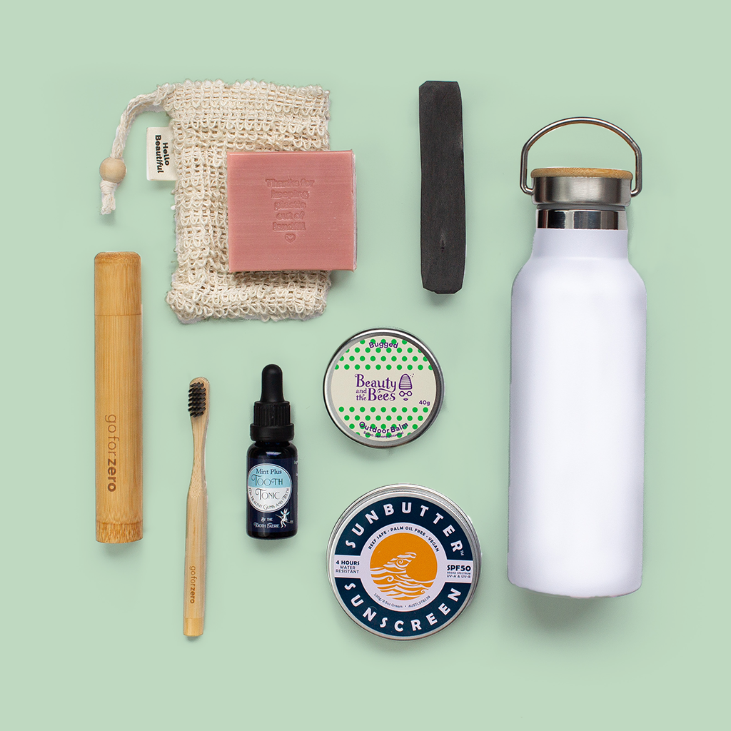Go-For-Zero-Australia-Zero-Waste-Glamping-Pack-With-Water-Bottle