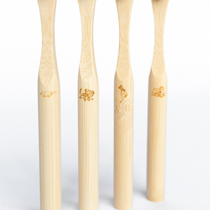 Go-For-Zero-Australia-Bamboo-Kids-Tooth-Brush-Soft-4-Pack-With-Aimal-Print-1