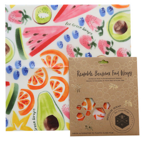 Go-For-Zero-Australia-Bee-Green-Wraps-Australia-Medium-Food-Wraps-7-Designs-Fruit