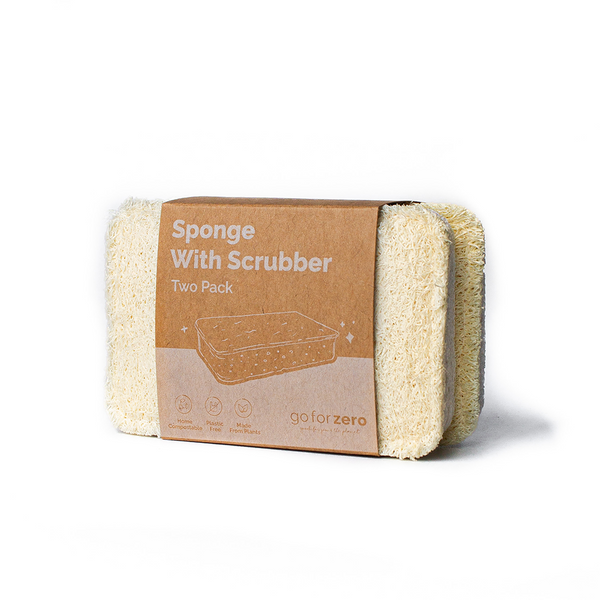 Go For Zero - Eco Sponge with Scrubber (2 Pack)