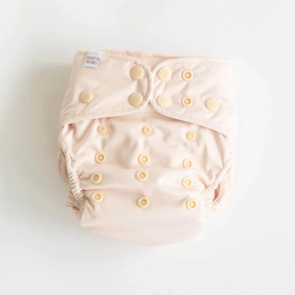Go-For-Zero-Australia-Bare-And-Boho-Australia-Reusable-Soft-Cover-Nappy-Set-Blush