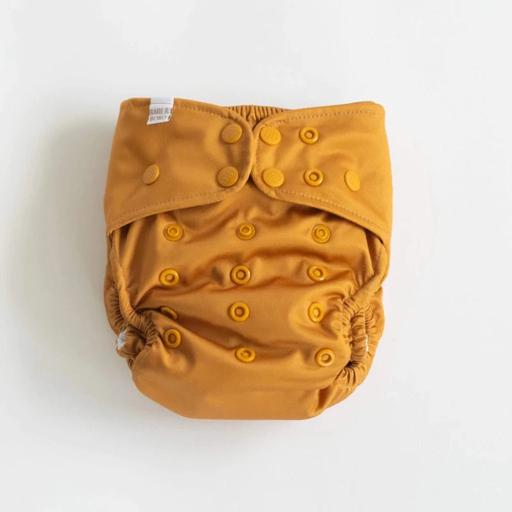 Go-For-Zero-Australia-Bare-And-Boho-Australia-Reusable-Soft-Cover-Nappy-Set-Apricot