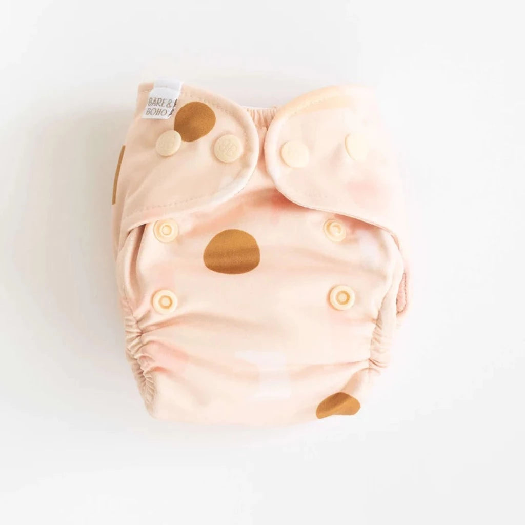 Go-For-Zero-Australia-Bare-And-Boho-Australia-Reusable-Soft-Cover-Nappy-Set-Blush-Shapes