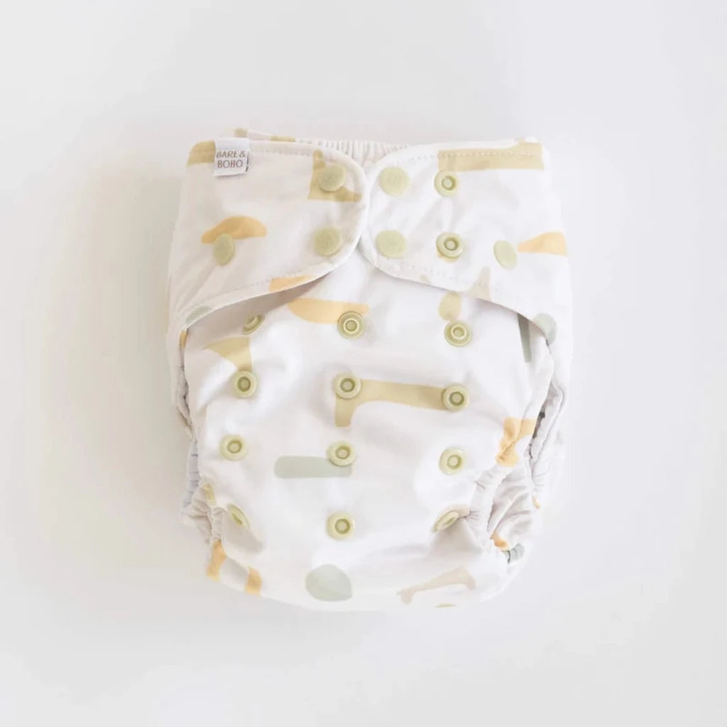 Go-For-Zero-Australia-Bare-And-Boho-Australia-Reusable-Soft-Cover-Nappy-Set-Fresh-Sage