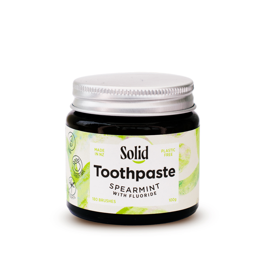 Solid - Fluoride Toothpaste (100g - 2 flavours) - Go For Zero