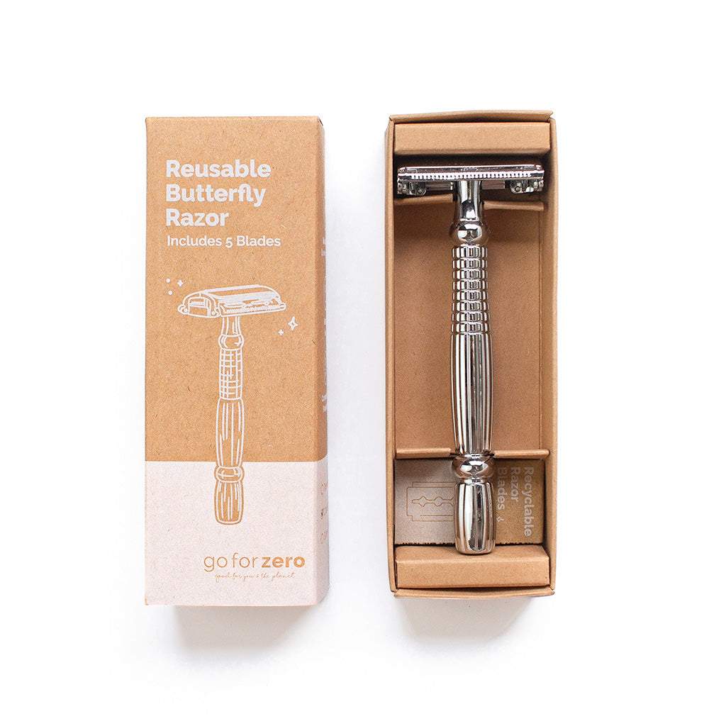 Go-For-Zero-Reusable-Butterfly-Reusable-Safety-Razor-Stainless-Steel-Boxed