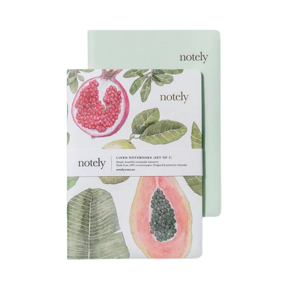 Notely Perfectly Picked & Minty Leaf Design Eco-Friendly Notebooks A5 Size