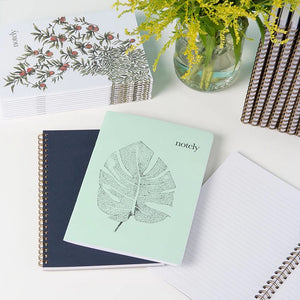 Notely Perfectly Picked & Minty Leaf Design Eco-Friendly Notebooks A5 Size
