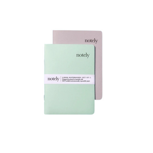 Notely Spearmint & Grey Eco-Friendly Notebook Duo A6 Size
