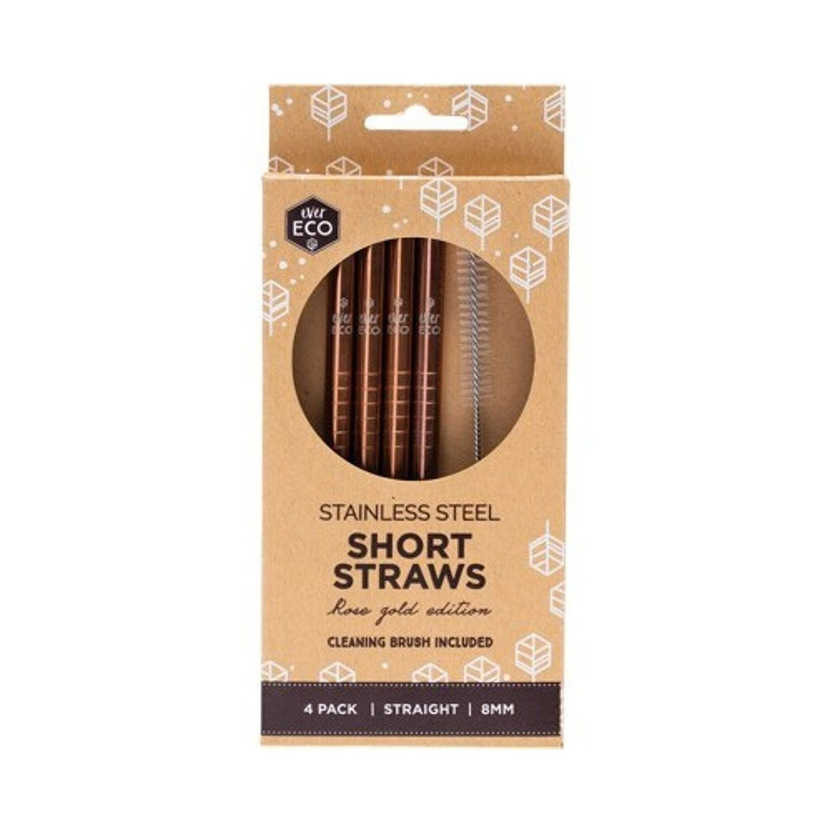 Go-For-Zero-Australia-Ever-Eco-Rose-Gold-Short-Straws-4-Pack-Straight