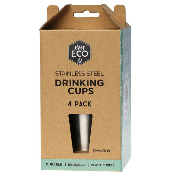 Ever Eco - Stainless Steel Drinking cups 4 x 500 ml