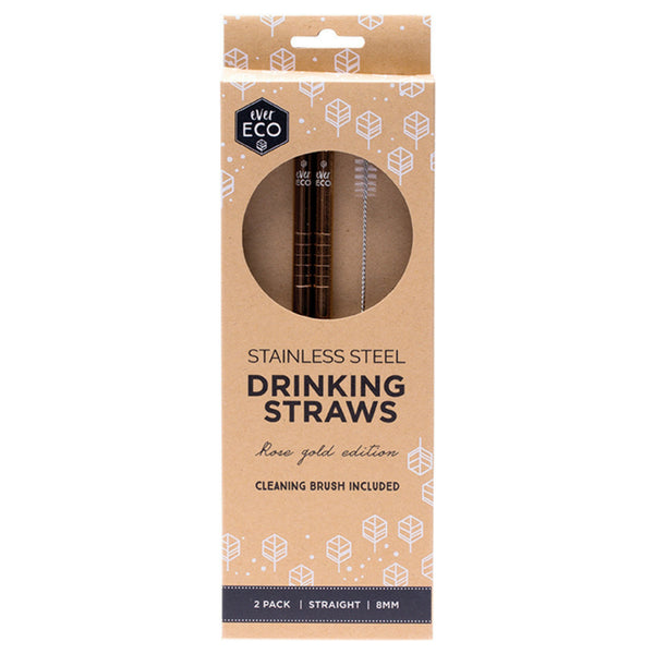 Ever Eco - Rose Gold Straws (2 Pack - Straight)