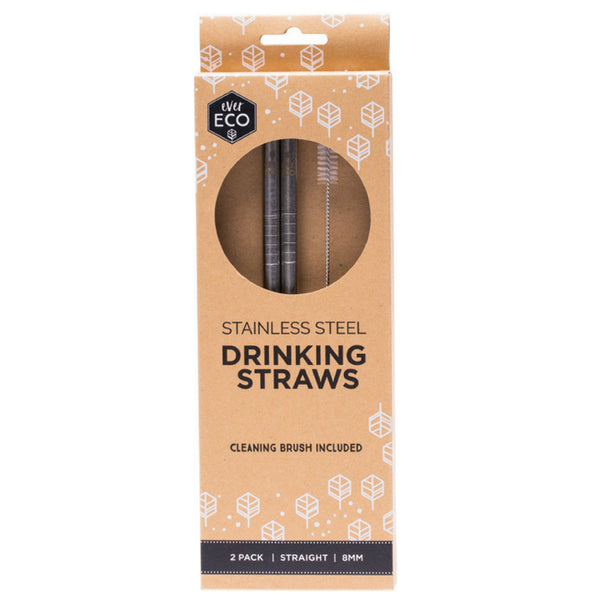 Ever Eco - Stainless Steel Straws (2 Pack - Straight)