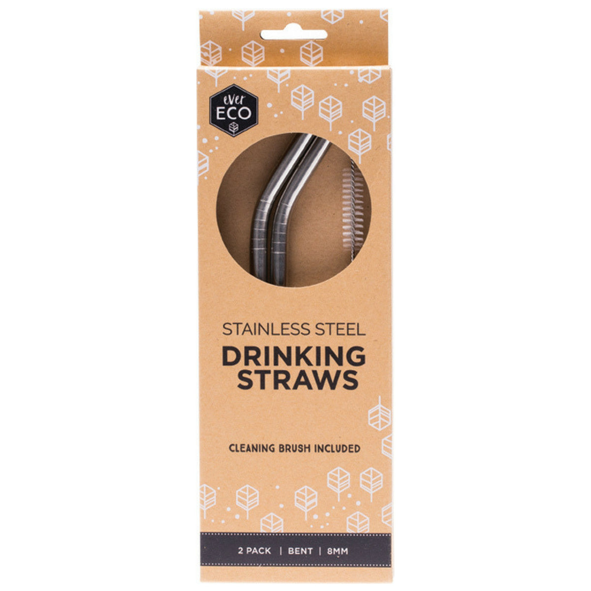 Go-For-Zero-Australia-Ever-Eco-Stainless-Steel-Straws-2-Pack-Bent