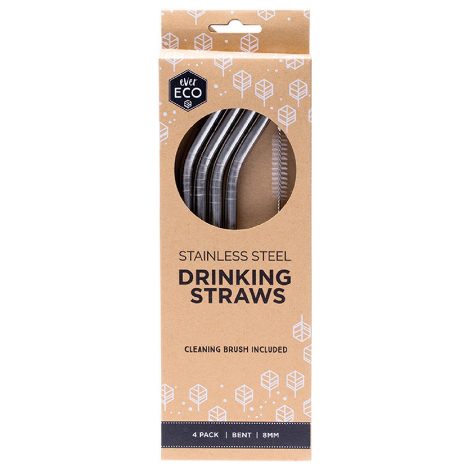 Go-For-Zero-Australia-Ever-Eco-Stainless-Steel-Straws-4-Pack-Bent