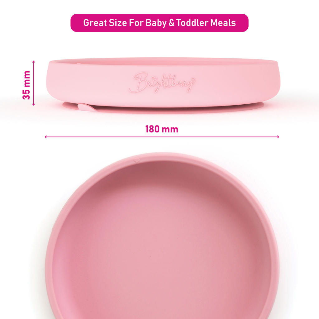Go-For-Zero-Australia-Brightberry-Easy-Scooping-Suction-Plate-Pink