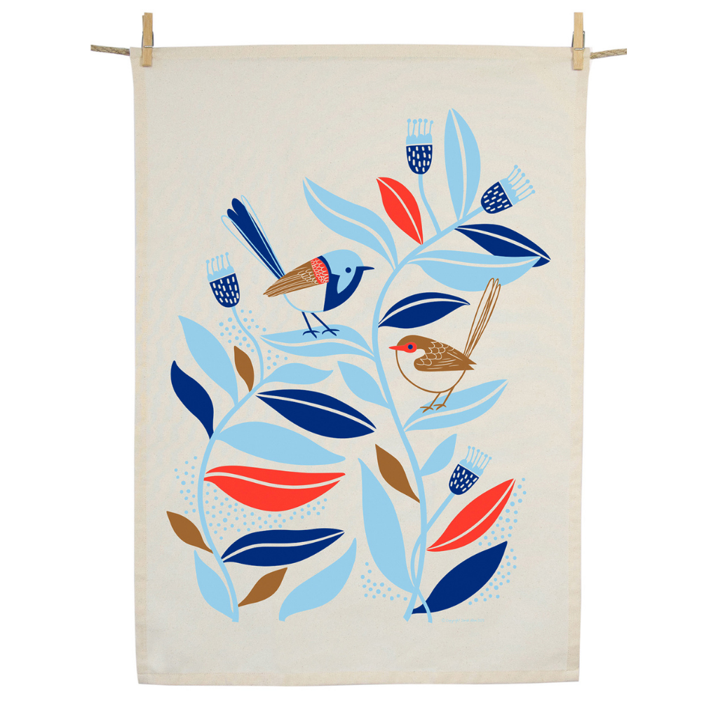 Go-For-Zero-Australia-Earth-Greetings-Australia-Tea-Towel-Australain-Wildflowers