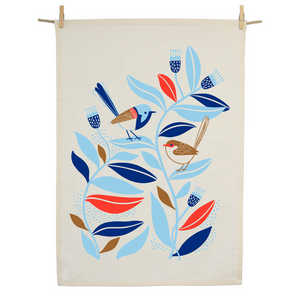 Go-For-Zero-Australia-Earth-Greetings-Australia-Tea-Towel-Peaceful-Wrens
