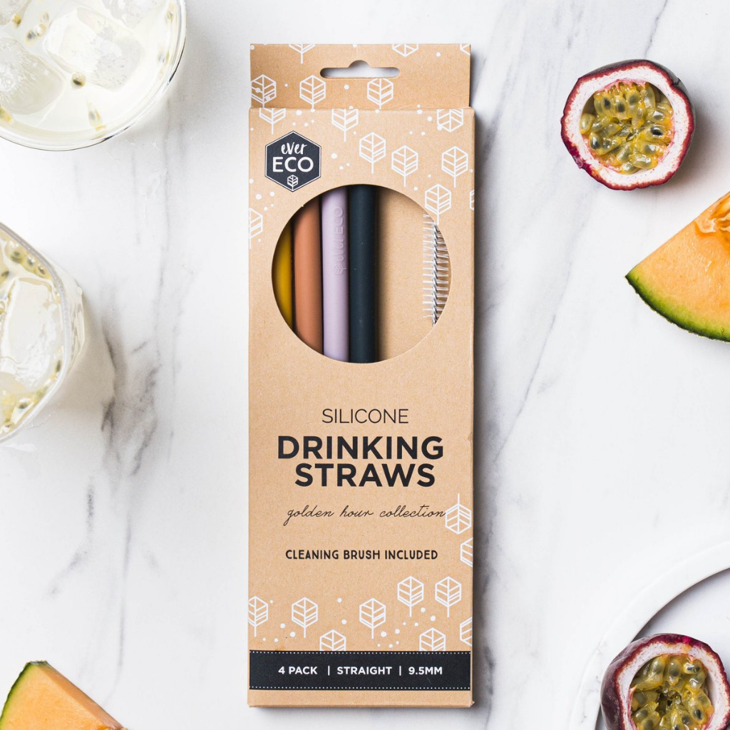 Go-For-Zero-Australia-Ever-Eco-Australia-Silicone-Drinking-Straws-4-Pack-Straight-Autumn-Collection-Styled