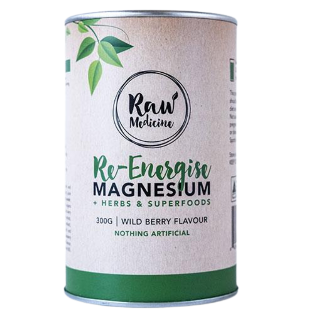 Go-For-Zero-Australia-Raw-Medicine-Australia-Re-energise-Magnesium-Herbs-and-Superfoods-150g-Front