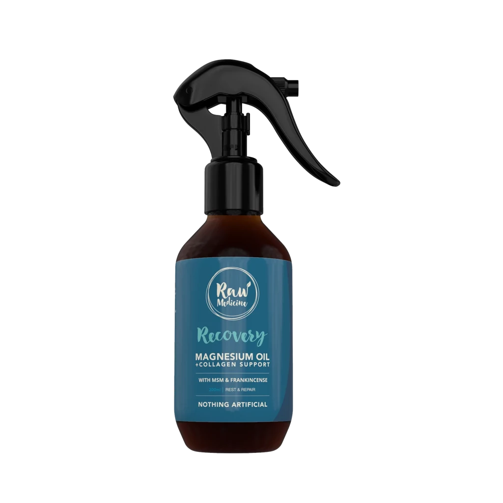 Go-For-Zero-Australia-Raw-Medicine-Australia-Recovery-Magnesium-Oil-Collagen-Support-200ml-Front