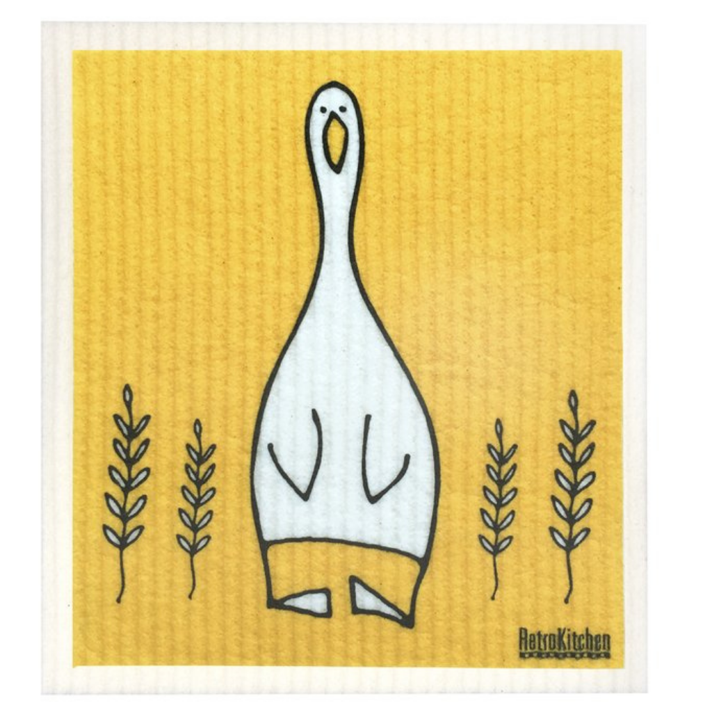 Go-For-Zero-Australia-Retrokitchen-Australia-Cellulose-Dishcloth-Duck-Front