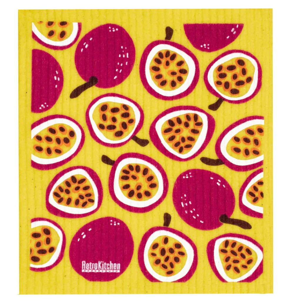 Go-For-Zero-Australia-Retrokitchen-Australia-Cellulouse-Dishcloth-Passionfruit-Front