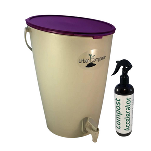 Go-For-Zero-Australia-Urban-Composter-Australia-15-Litre-Composter-Bin-And-Spray-Pack-Purple