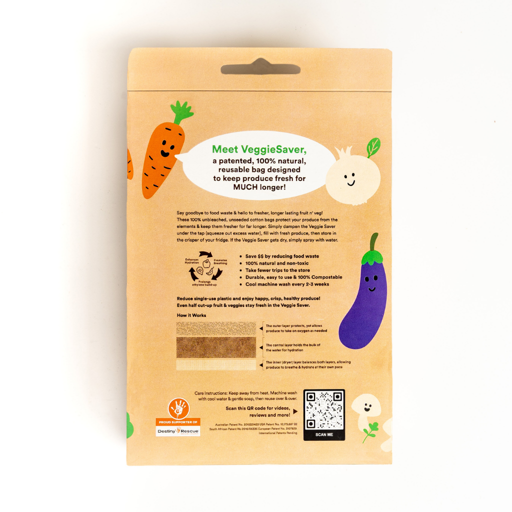 Go-For-Zero-Australia-Veggie-Saver-Bag-Australia-Medium-Sized-Produce-Bag-Natural-Trim-Two-Pack