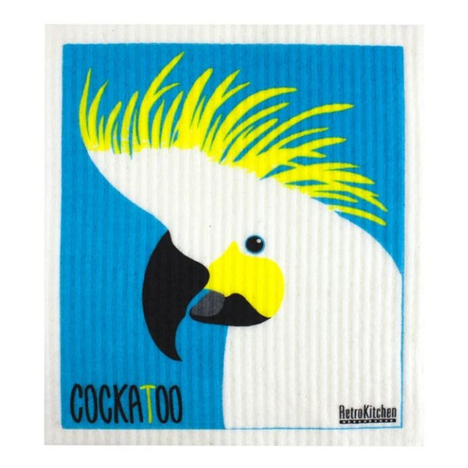 Go-For-Zero-Australia-Retro-Kitchen-Cellulose-Dishcloth-Cockatoo