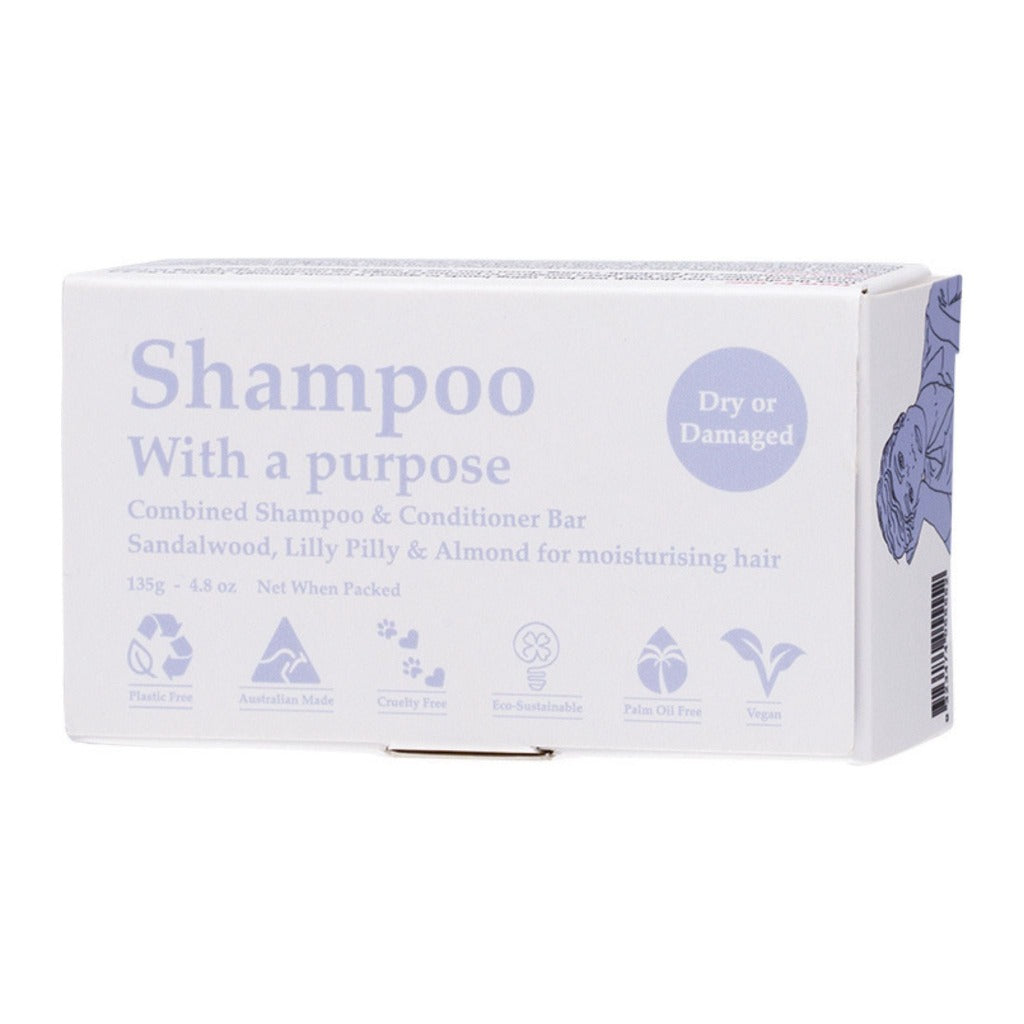 Go-For-Zero-Australia-Shampoo-with-a-Purpose-Dry-or-Damaged-Shampoo-&-Conditioner-Bar-135g