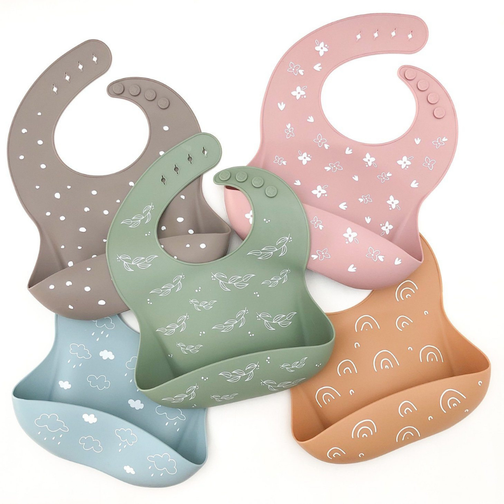 Go-For-Zero-Australia-One-Chew-Three-Australia-Silicone-Catch-Bibs-Five-Colours