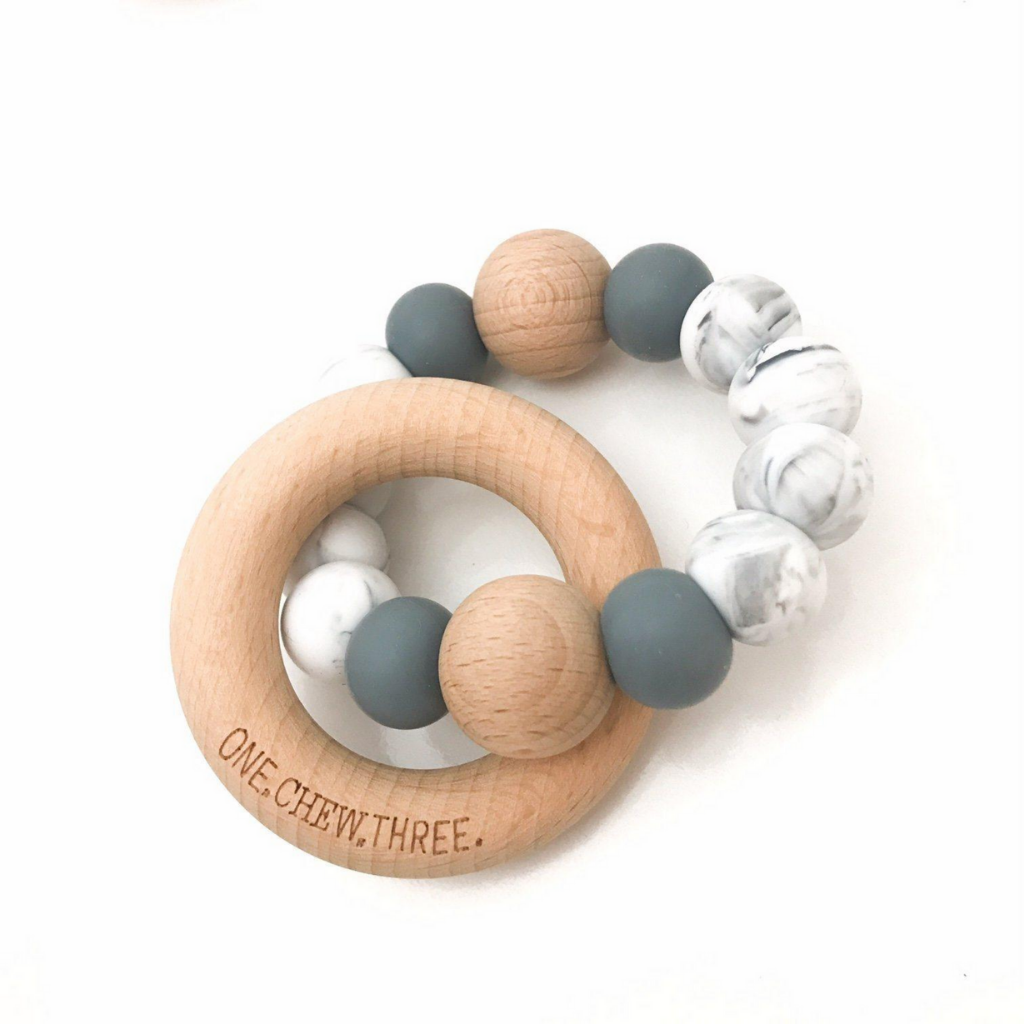 Go-For-Zero-australia-One-Chew-Three-Australia-Teether-Soft-Grey-With-Marble