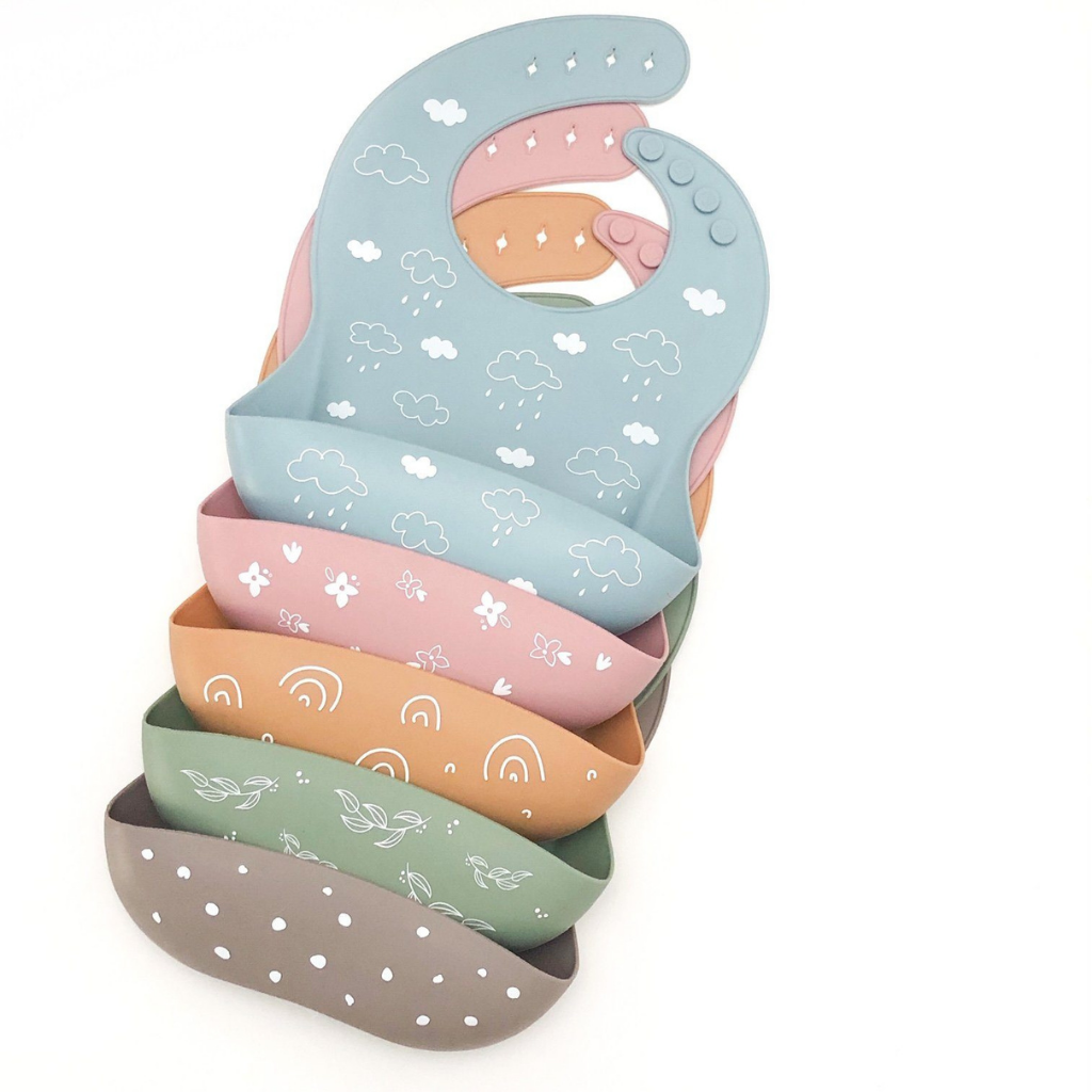 Go-For-Zero-Australia-One-Chew-Three-Australia-Silicone-Catch-Bibs-Five-Colours