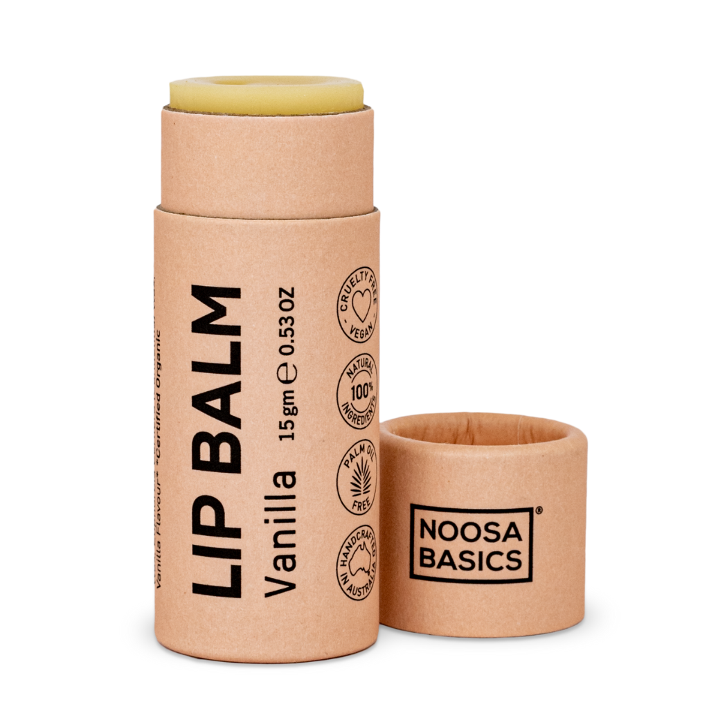 Go-For-Zero-Australia-Noosa-Basics-Vegan-Lip-Balm-Vanilla-Flavour-Compostable-Tube