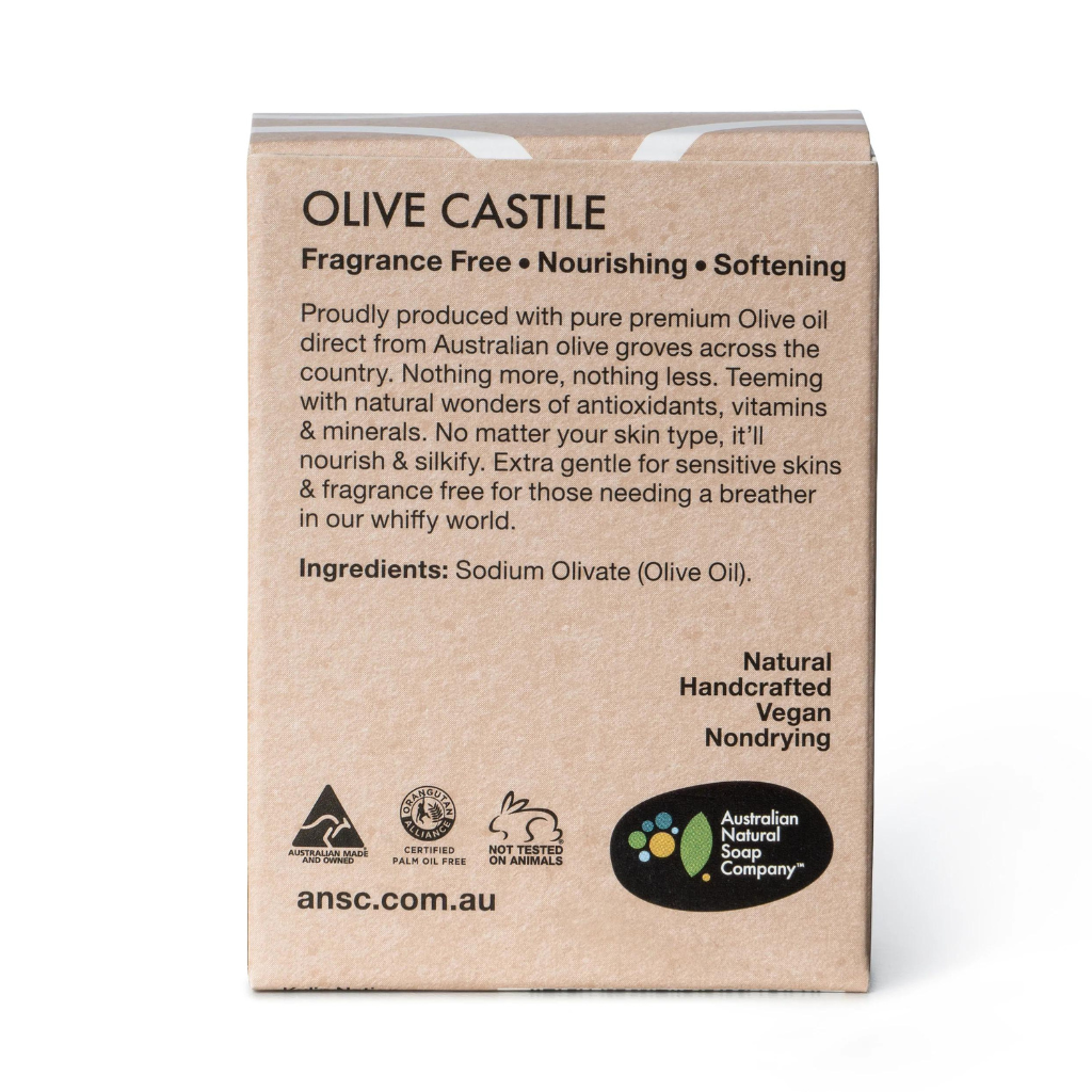 Go-For-Zero-Australia-The-Natural-Soap-Company-Australia-Olive-Castile-Soap-Bar-100g