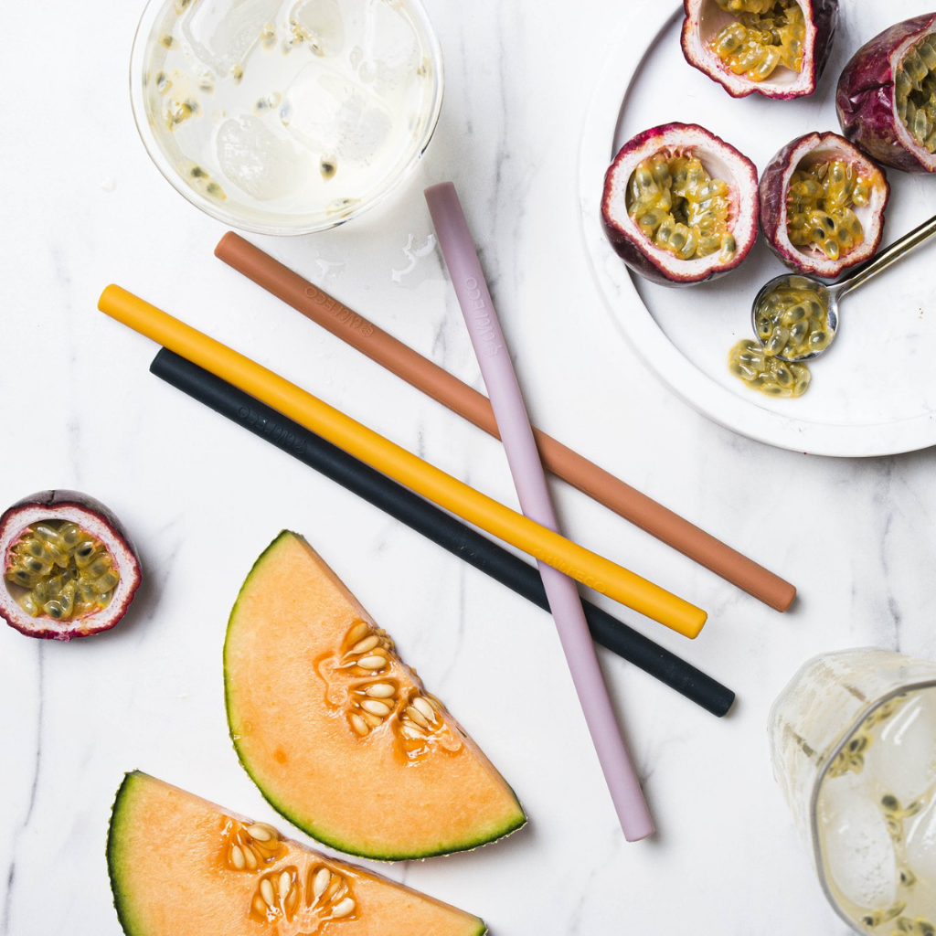 Go-For-Zero-Australia-Ever-Eco-Australia-Silicone-Drinking-Straws-4-Pack-Straight-Autumn-Collection