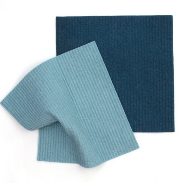 RetroKitchen - Organic Cellulose Dishcloth (2 Pack - Blues)
