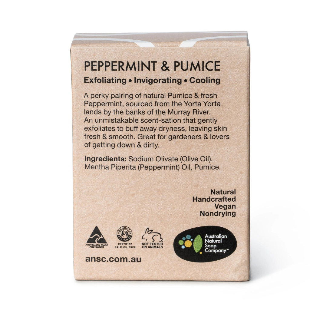 Go-For-Zero-Australia-The-Australian-Natural-Soap-Company-Australia-Peppermint-&-Pumice-Exfoliating-Soap-Bar-100g