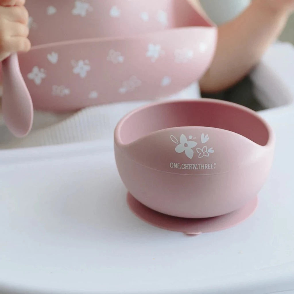 Go-For-Zero-Australia-One-Chew-Three-Australia-Silicone-Feeding-Set-Rose
